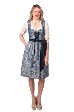 Dirndl Amelia Grå og Blå