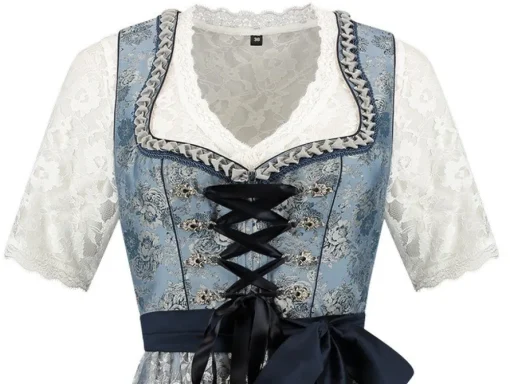 Dirndl Amelia Grå og Blå