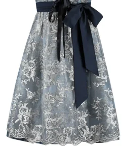 Dirndl Amelia Grå og Blå