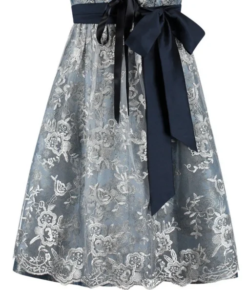 Dirndl Amelia Grå og Blå