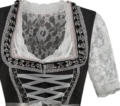Dirndl Amelia Svart og Sølvgrå