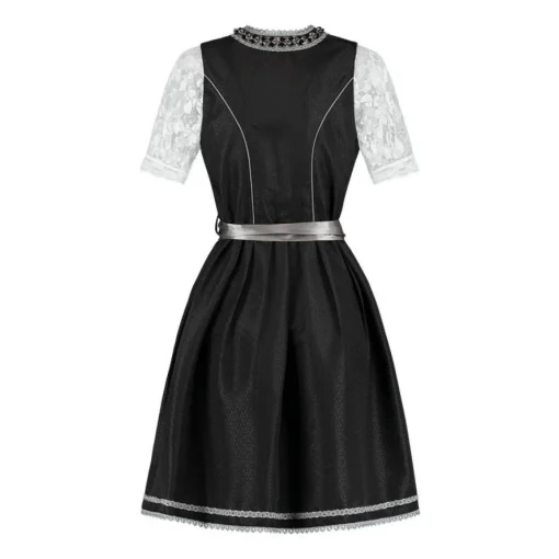 Dirndl Amelia Svart og Sølvgrå