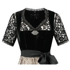 Dirndl Amelia Velur Svart