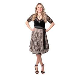 Dirndl Amelia Velur Svart