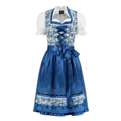 Dirndl Blomster Blå