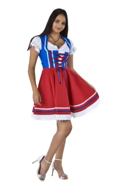 Dirndl Carmen Rød