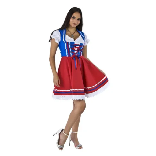 Dirndl Carmen Rød