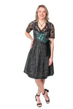 Dirndl Jacquard Svart og Grønn