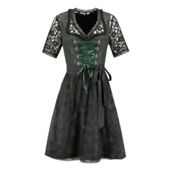 Dirndl Jacquard Svart og Grønn