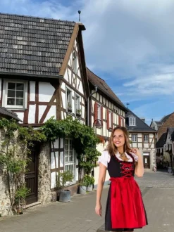 Dirndl Klassisk Rød