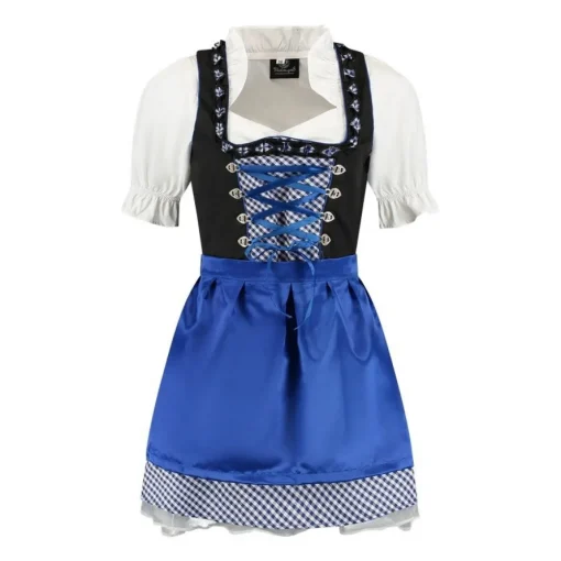 Dirndl Kort Blå