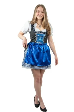 Dirndl Kort Blå
