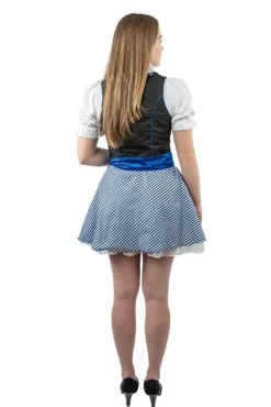 Dirndl Kort Blå