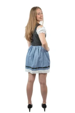 Dirndl Lise Ruter Blå