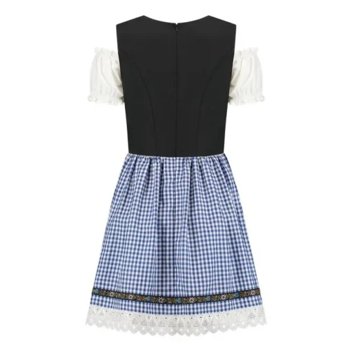 Dirndl Lise Ruter Blå