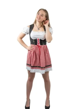 Dirndl Lise Svart og Rød