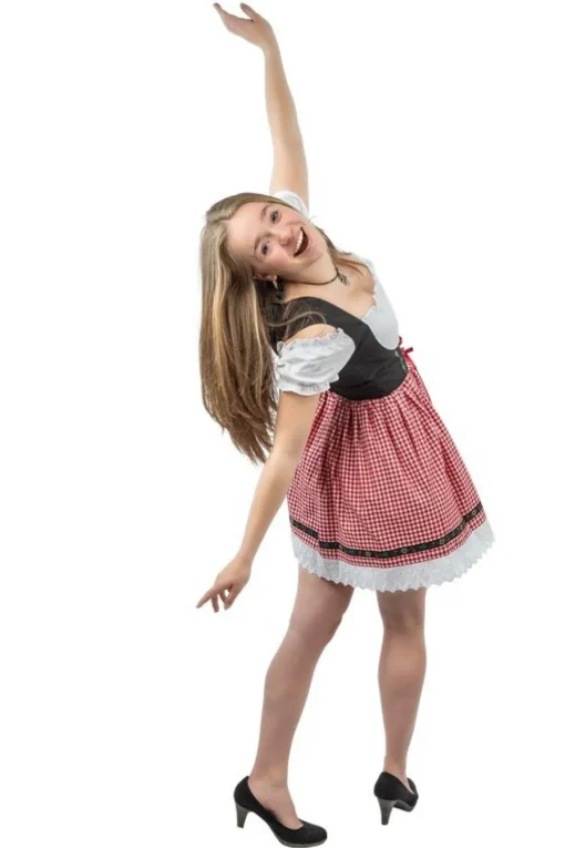 Dirndl Lise Svart og Rød