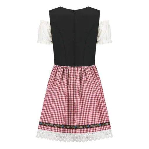 Dirndl Lise Svart og Rød