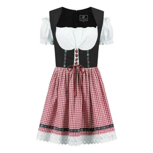 Dirndl Lise Svart og Rød