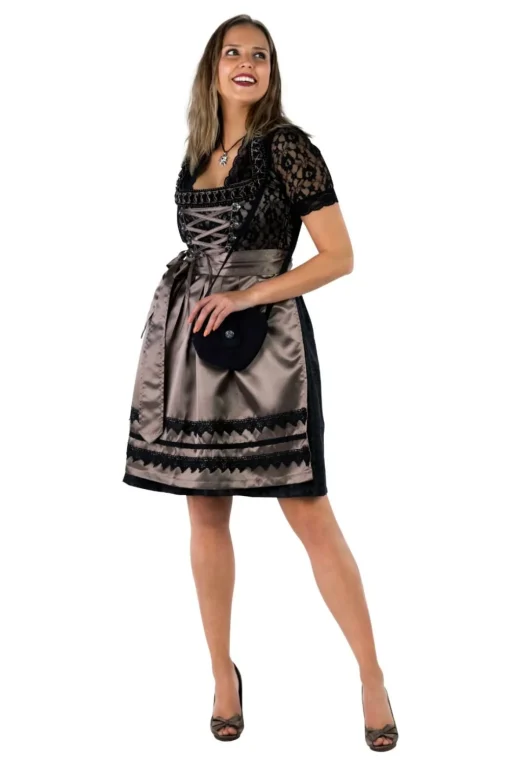 Dirndl Midi Svart