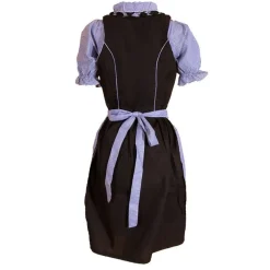 Dirndl Rutemønster Blå og Svart