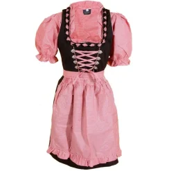 Dirndl Rutemønster Rød og Svart