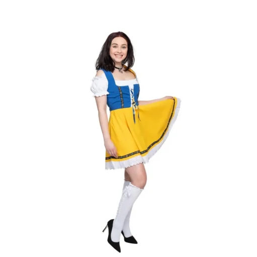 Dirndl Susi Gul og Blå