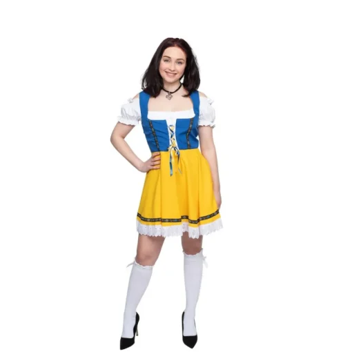 Dirndl Susi Gul og Blå