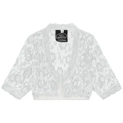 Dirndlbluse Topp Blonde Hvit