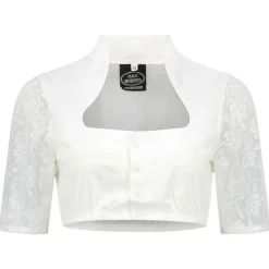 Dirndlbluse Topp Hvit