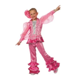 Diskoprinsesse Barnekostyme Rosa