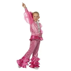 Diskoprinsesse Barnekostyme Rosa