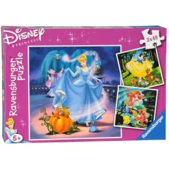 Disney Princess® 3 x 49 Brikker Puslespill