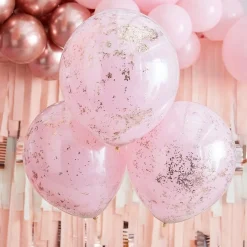 Dobbeltlags Konfetti Ballonger Rosa