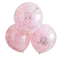 Dobbeltlags Konfetti Ballonger Rosa