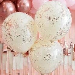 Dobbeltlags Konfetti Ballonger Beige