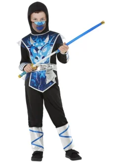 Drage Ninja Barnekostyme Blå