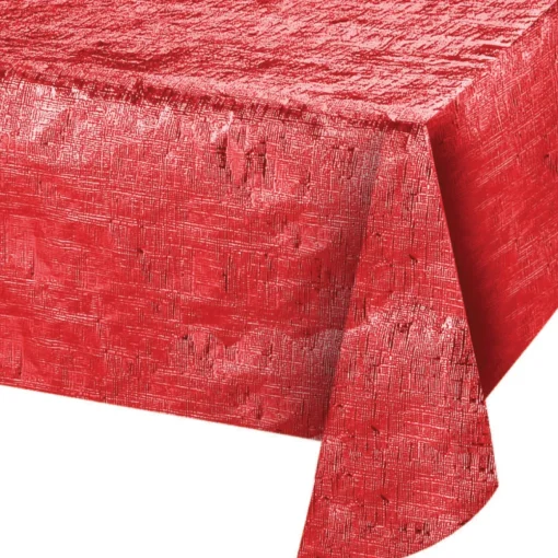 Duk Metallisk Rød