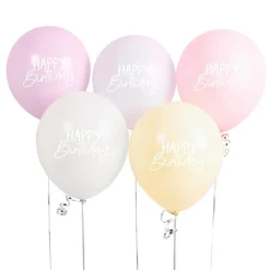 Eco Happy Birthday Ballong Mix Multifarget Pastell