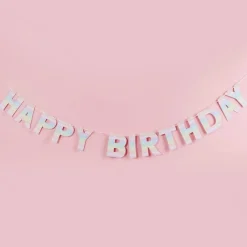 Eco Happy Birthday Hengepynt Multifarget Pastell