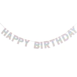 Eco Happy Birthday Hengepynt Multifarget Pastell
