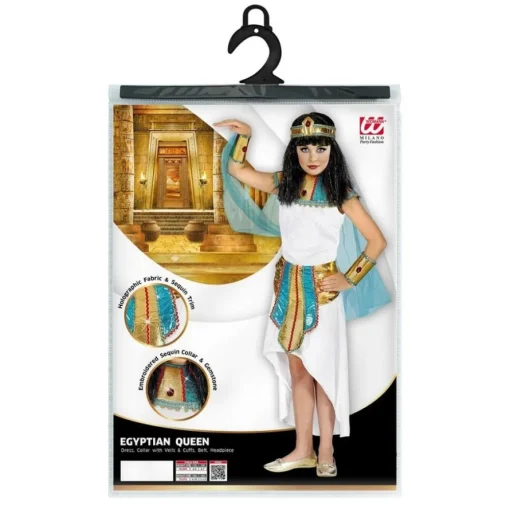 Egyptisk Dronning Barnekostyme Turkis
