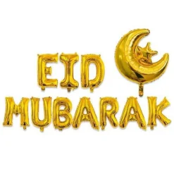 Eid Mubarak Folieballonger Gull