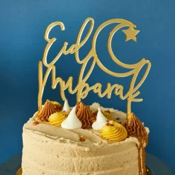 Eid Mubarak Kakepynt Akryl