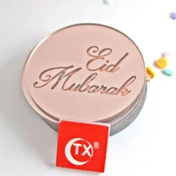 Eid Mubarak Kaketopper Gullrosa