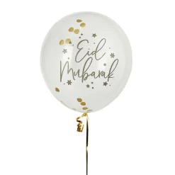 Eid Mubarak Konfetti Ballonger Gull