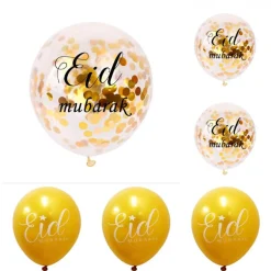 Eid Mubarak Konfettiballonger Gull