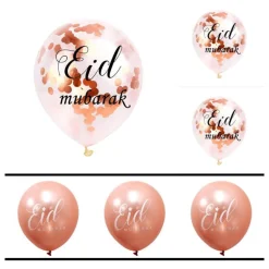 Eid Mubarak Konfettiballonger Sølv