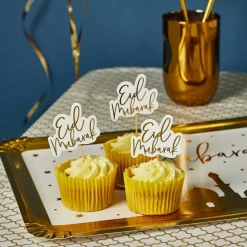 Eid Mubarak Matpinner Hvit og Gull