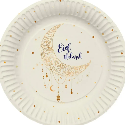Eid Mubarak Måne Papptallerkener